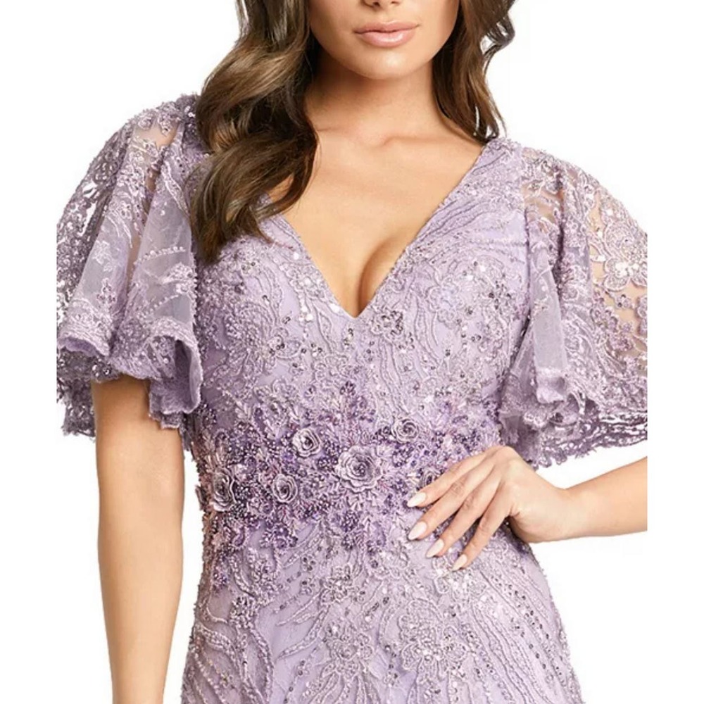 MAC DUGGAL Flutter-Sleeve Gown size 8 - Picture 7 of 8